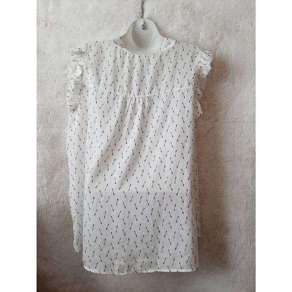 Loft Arrows 2X ruffle sleeve bow front blouse - Picture 2 of 3